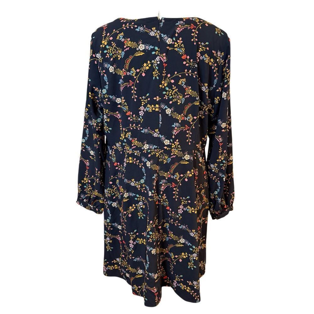 LOFT Dark Floral Dress Plus Sz. 18 - Picture 3 of 8